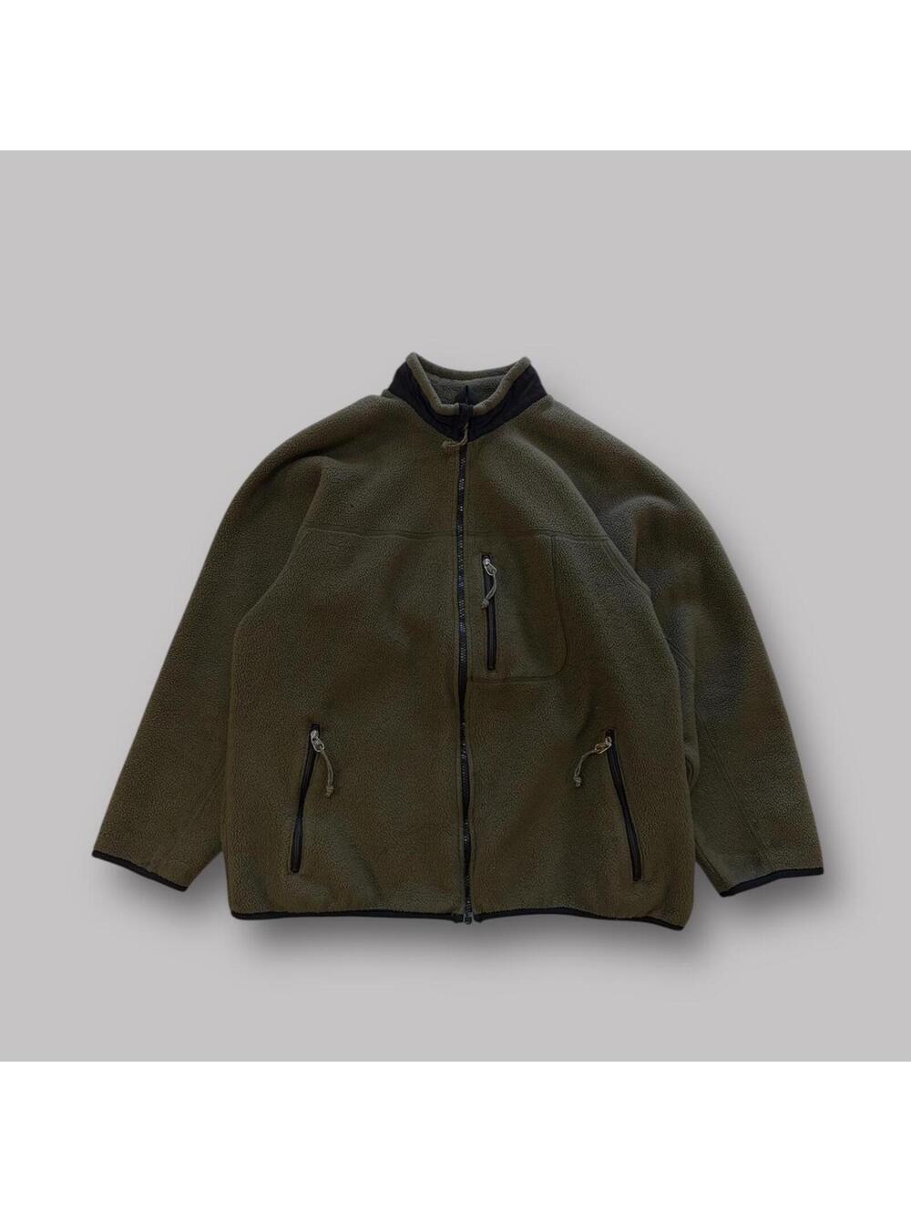 Vintage MEC olive Zip up fleece